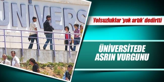 niversite'de Asrn eitim vurgunu