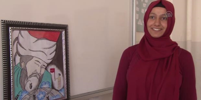 Resim yarışmasını kazandı, 4 yıl burslu okul okuyacak