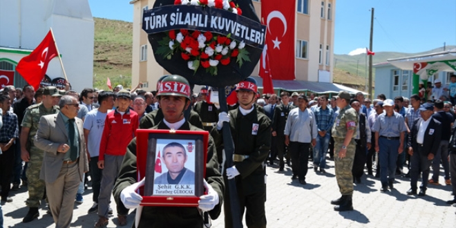 Şehit korucu Kırgız Türk'ü Gürocak, toprağa verildi