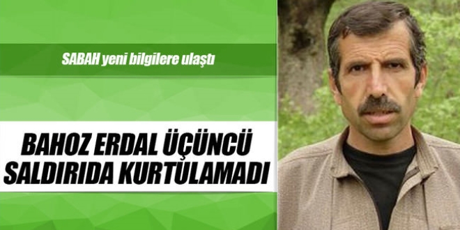 Bahoz Erdal üçüncü saldırıda öldürüldü