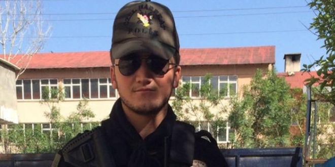 Hastane'de şehit olan polis son yolculuğuna uğurlandı