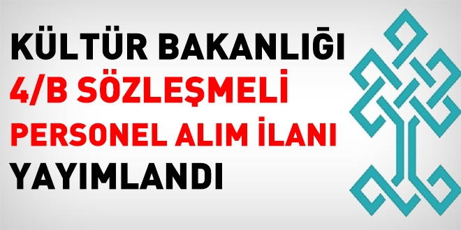 Kültür Bakanlığı sözleşmeli personel alım ilanı