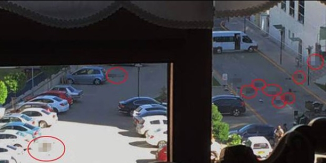 Jandarma Komutanlığı'nda yaşanan çatışmadan ilk görüntü