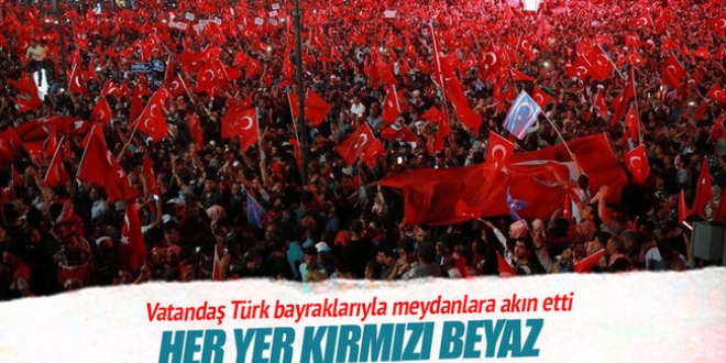Tüm yurtta demokrasi nöbeti