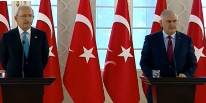 Başbakan ve CHP liderinden ortak açıklama