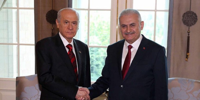 Başbakan Yıldırım, MHP Genel Başkanı Bahçeli ile görüştü