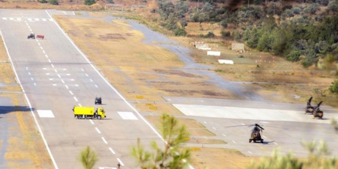 Marmaris'teki saldırıya katılan 2 helikopter halen Bodrum'da