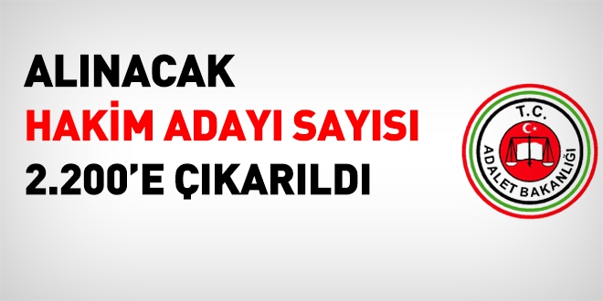Alınacak hakim adayı sayısı artırıldı