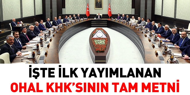 667 sayılı Kanun Hükmünde Kararnamenin tam metni