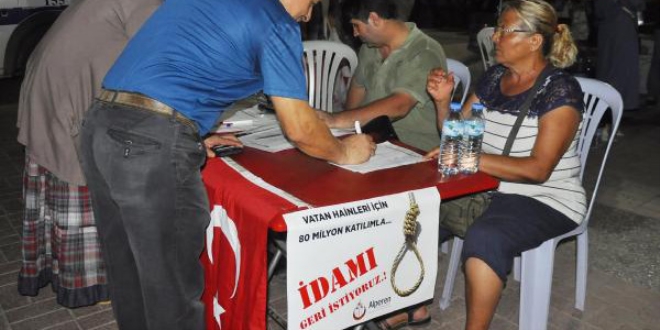Trabzon'da idam cezas iin imza kampanyas