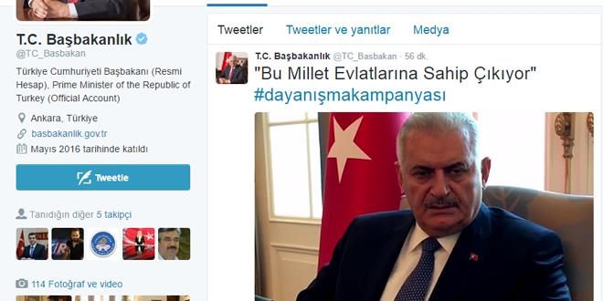 Başbakan'dan vatandaşlara 'bağış' çağrısı