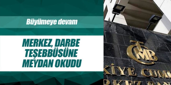TCMB, Darbe te�ebb�s�ne meydan okudu