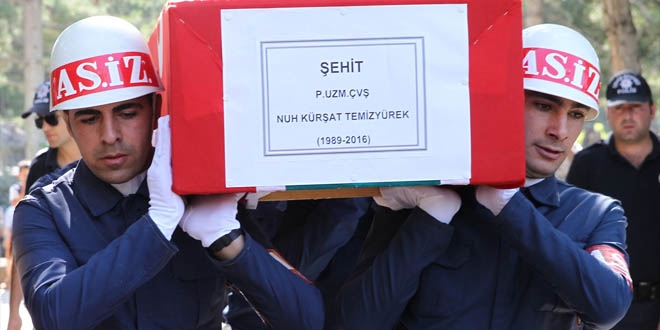 Şehit Uzman Çavuş Temizyürek, Kayseri'de toprağa verildi