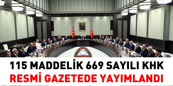 669 sayılı KHK'nın tam metni