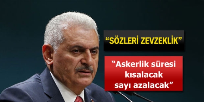 Yıldırım: Askerlik süresi kısalacak sayı azalacak