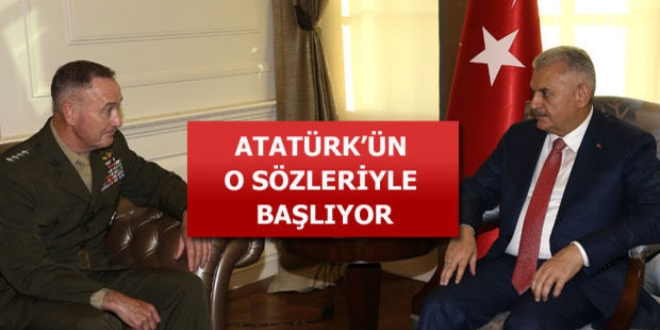 Başbakan, Dunford'a darbe filmi izletti