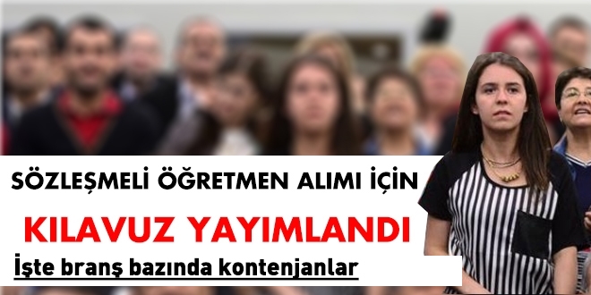 Sözleşmeli öğretmenlik başvuru kılavuzu yayımlandı