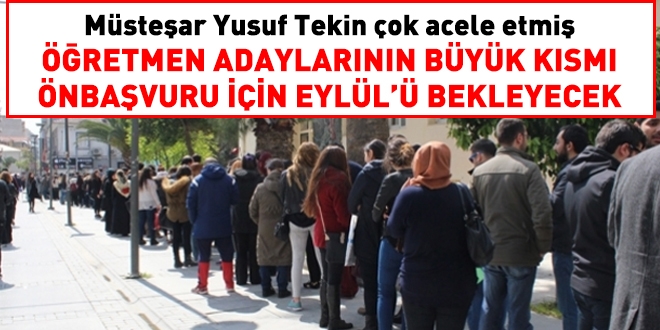 Öğretmen adaylarının büyük kısmı Eylül'ü bekleyecek