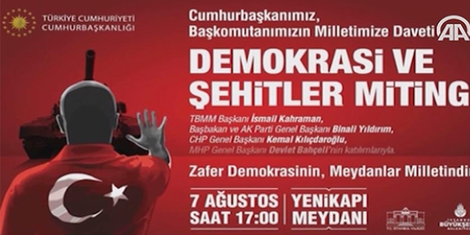 'Demokrasi ve �ehitler Mitingi' i�in tan�t�m filmi