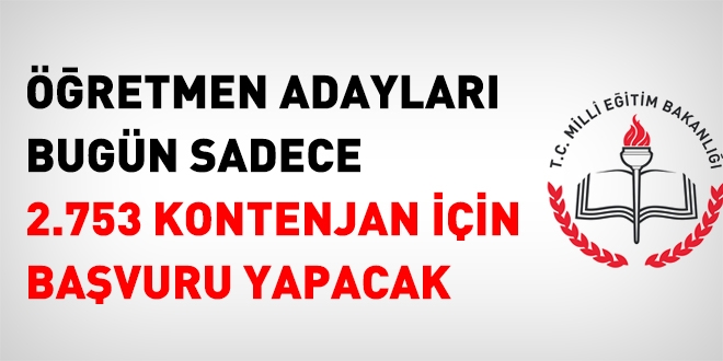 Tüm öğretmen adayları bugün başvuru yapamayacak