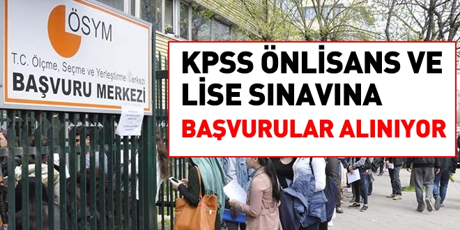 KPSS Önlisans ve lise sınavına başvurular alınıyor