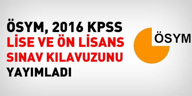 2016 KPSS Ortaöğretim/Ön Lisans Kılavuzu yayımlandı