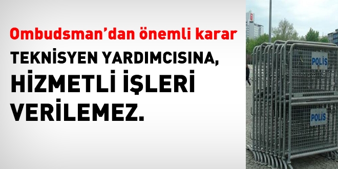 KDK'nn teknisyen yardmclarna ilikin karar