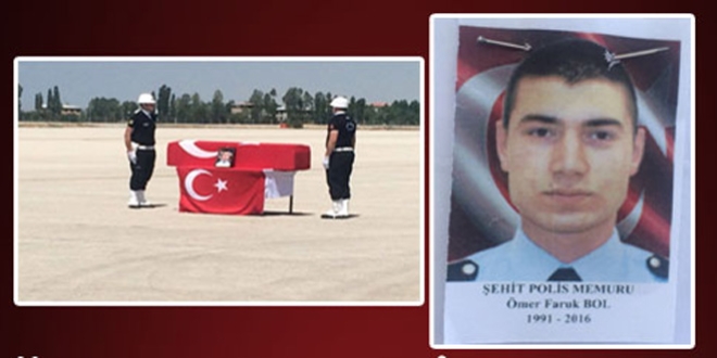 Şehit polis memuru Bol, son yolculuğuna uğurlandı