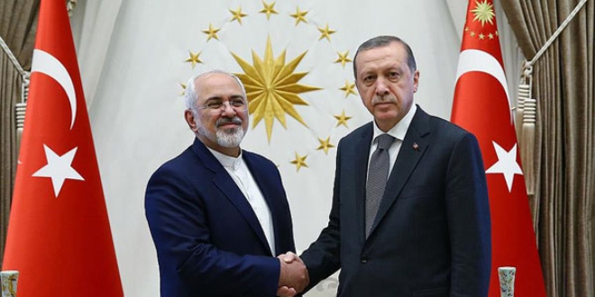 Erdoğan, İran Dışişleri Bakanı Zarif ile bir araya geldi