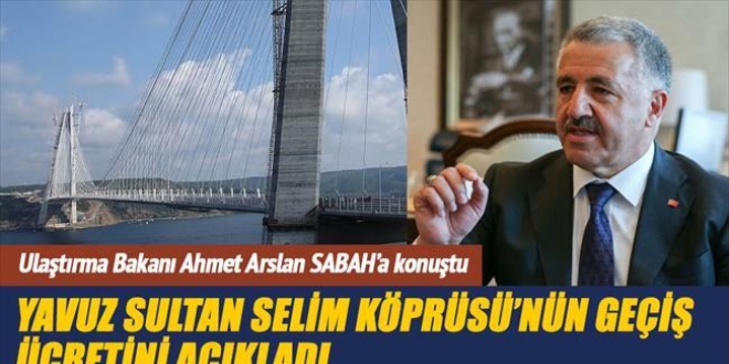 3. Köprü'den geçiş ücreti 3 dolar+KDV olacak
