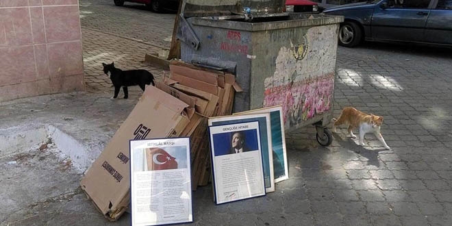 Okul yönetimi çöpteki Atatürk fotoğrafları için özür diledi