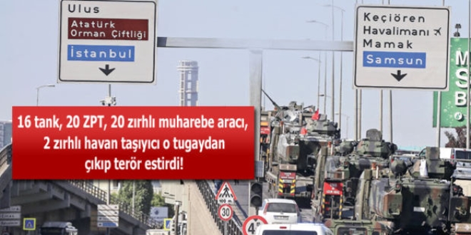 Bir hafta boyunca tankların yakıt deposu dolu tutulmuş