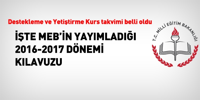 Destekleme ve Yetiştirme Kursları Kılavuzu