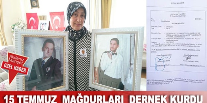 Şehit annesi, 15 Temmuz şehitleri için dernek kurdu