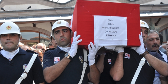 Şehit polis memuru Bozkurt, son yolculuğuna uğurlandı