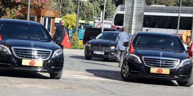 Cumhurbaşkanı Erdoğan'a ikiz makam araçlı önlem