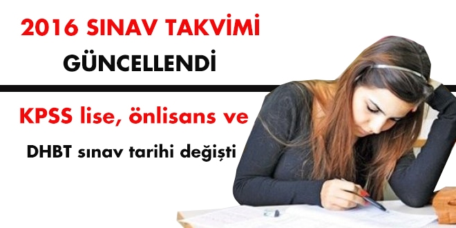 2016 KPSS sınav takvimi güncellendi