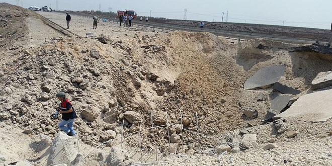 Mardin-anlurfa karayolunda 2 ton patlayc imha edildi