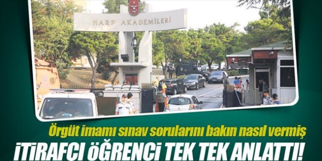 Örgüt imamı akademi sınavı sorularını CD ile getirdi