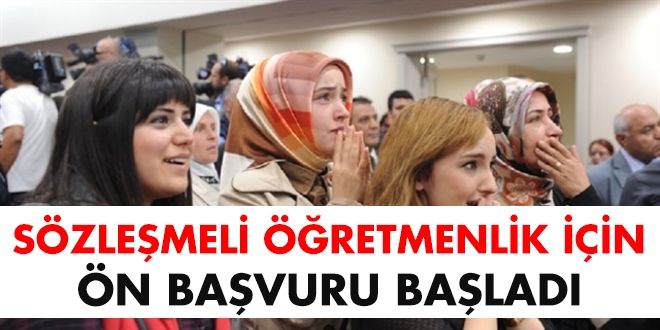 Sözleşmeli öğretmenlik için ön başvuru başladı