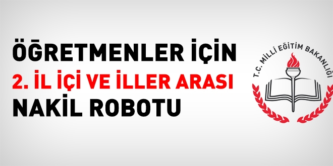 Öğretmenler için, 2. il içi ve iller arası nakil robotu