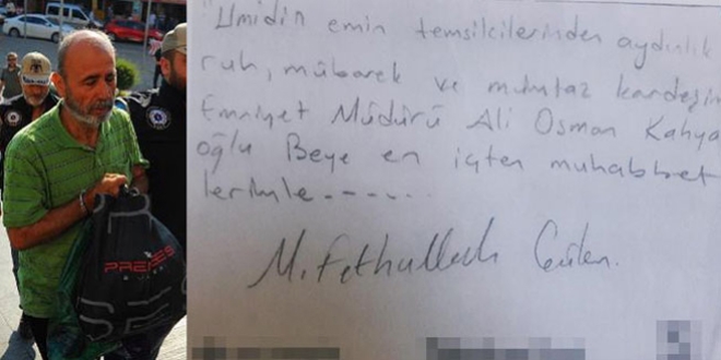 İşte eski emniyet müdürünün evinde çıkan Gülen imzalı o not