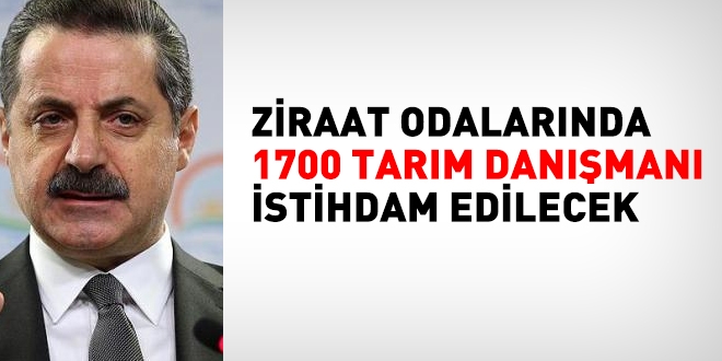 Tarım Bakanlığı, bu yıl 1700 tarım danışmanı alacak