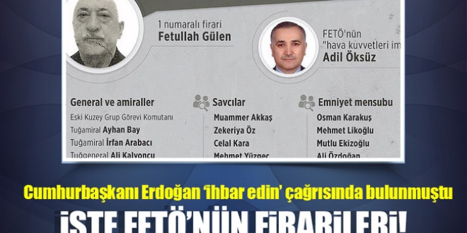 FETÖ'nün firarileri