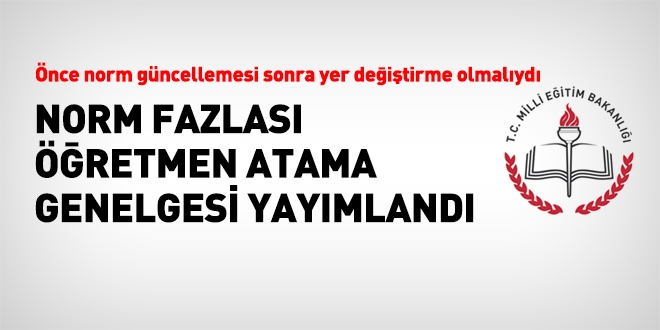 MEB'den norm fazlalıkları atamasında yanlış zamanlama