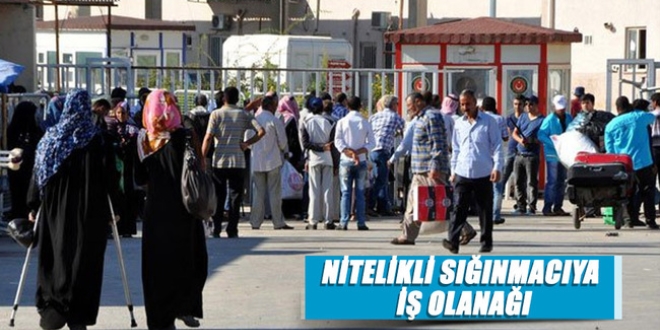 Nitelikli sığınmacıya iş olanağı
