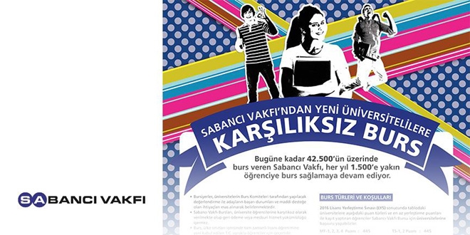 Sabanc Vakf 400 yeni renciye burs verecek