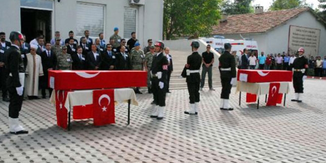 Şehit köy korucuları son yolculuklarına uğurlandı