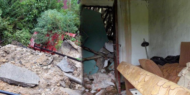 Zonguldak'ta heyelan: 1 ev yıkıldı, 6 ev boşaltıldı