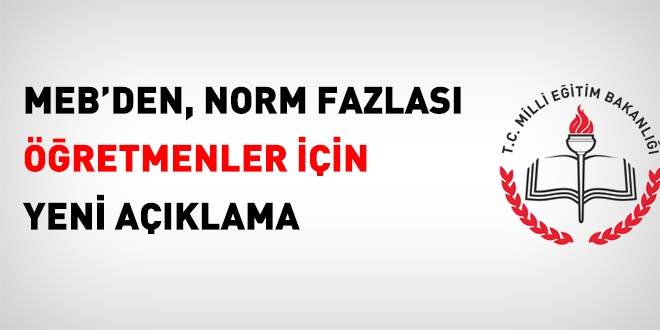 MEB'den, ekim ayındaki norm güncellemeleri için yeni yazı